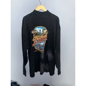 Harley Davidson Petersen Motorcycles Long‎ Sleeve Black T-Shirt 2XL